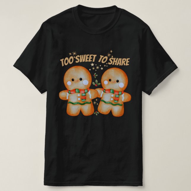 Gingerbread Christmas Design T-Shirt (Frente do Design)