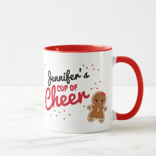 GINGERBREAD GIRL - caneca de natal personalizada