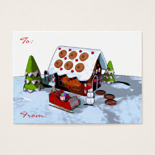 Gingerbread House Etiqueta de Natal