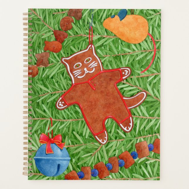 GINGERBREAD KITTY Planejador 8,5x11 (Frente)
