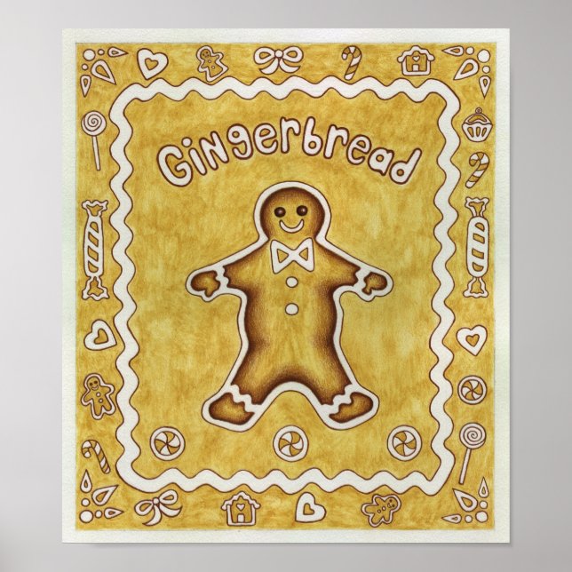 Gingercake Cookie Art Impressão Poster (Frente)