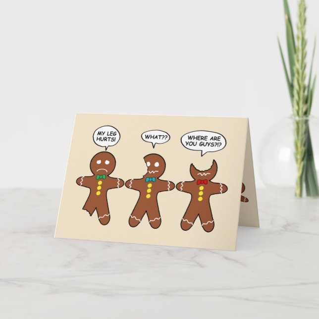 Gingercake Men Personalizar Cartões de natal (Frente)