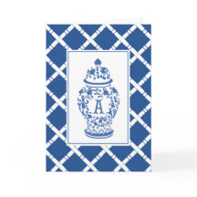 GingerJar e Bamboo | Monograma A | Cartão de Nota