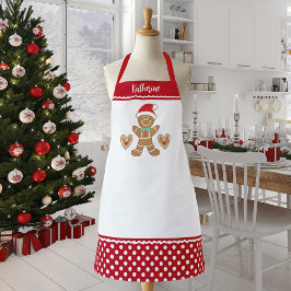 Gingerpão de Natal bonito - Homem Apron