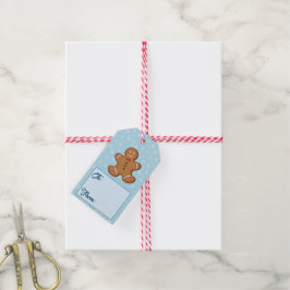 Gingerpão personalizado e flocos de neve Etiquetas