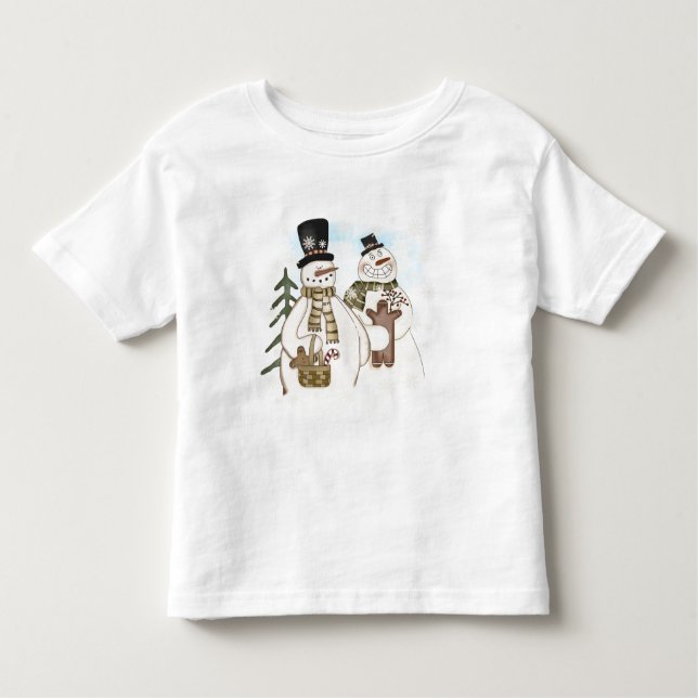 Gingerpão Snowmen T-shirts e presentes (Frente)