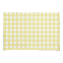 Gingham amarelo pálido e branco