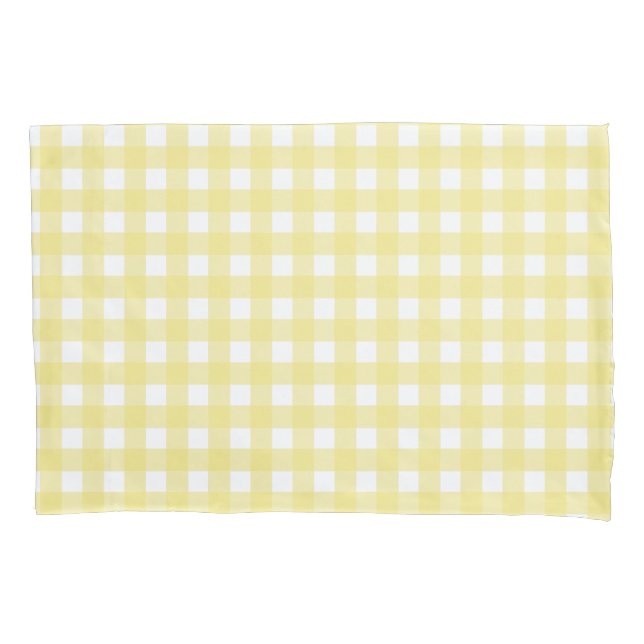 Gingham amarelo pálido e branco (Frente)