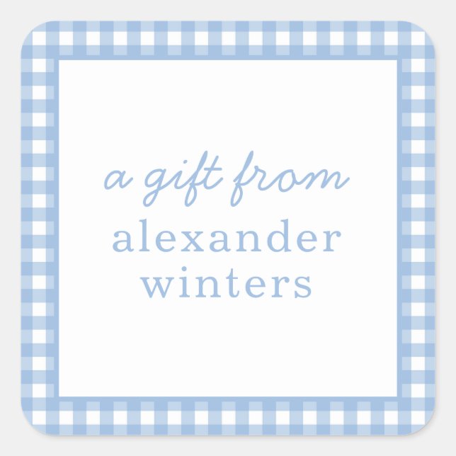 Gingham - Autocolantes personalizados (Frente)