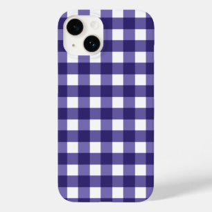 Gingham azul marinho