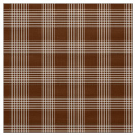Gingham Check Brown and White Tecido