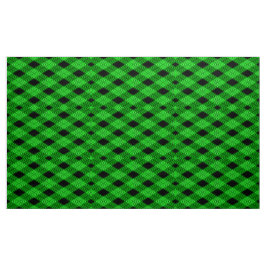 Gingham Check Green and Black Patternos Tecido