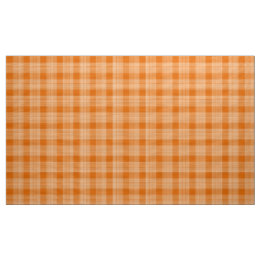 Gingham Checkered Burnt Orange and White Tecido