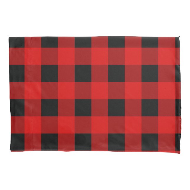 Gingham de Feriado de Xadrez de Buffalo Vermelho e (Frente-Esquerda)