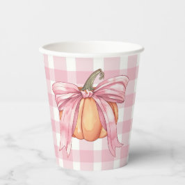 Gingham Pumpkin rosa amarrado com um Arco