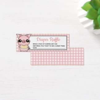 Gingham rosa Fralda Chá de fraldas Raffle