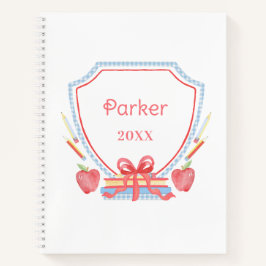 Gingham School Crest Personalizado