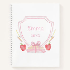 Gingham School Crest Personalizado