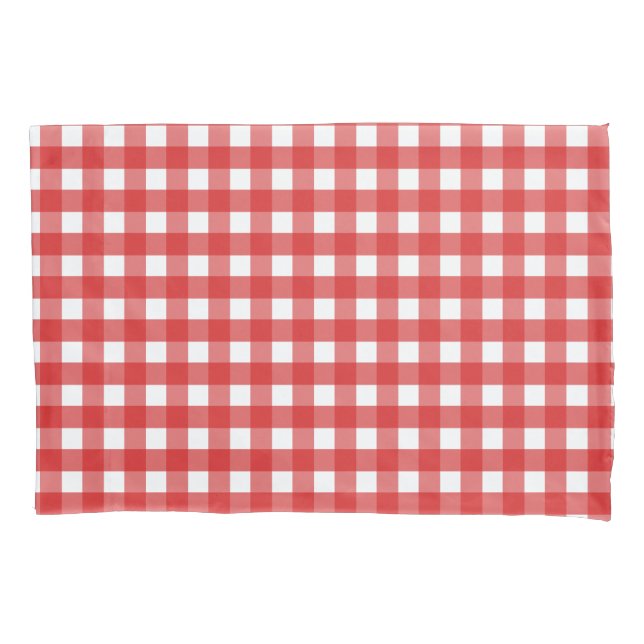 Gingham vermelho e branco (Frente)