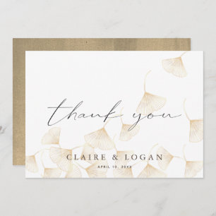 Ginkgo Dourado deixa Cartões de agradecimentos bra