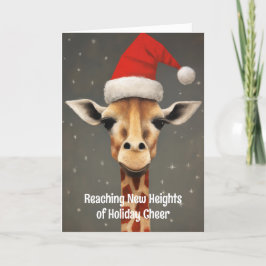 Girafa Arrogante Papai Noel Cartão de Natal