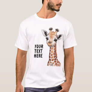 Girafa Bonita Personalizada da Camisa T