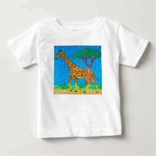 Girafa (branca) - Camiseta de Bebê
