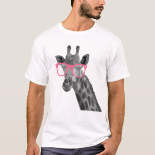 Girafa com as camisetas engraçadas bonitos dos