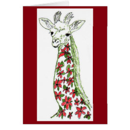 Girafa da flor & cartão africano orgânico da arte