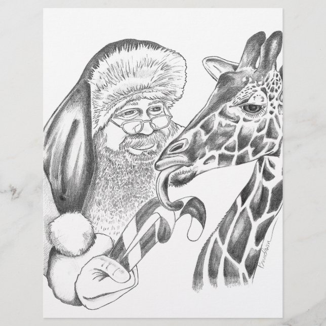 girafa de natal e Papais noeis (Frente)