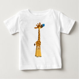 Girafa e camiseta de bebê, bonitinha
