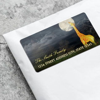 Girafa e Lua | Remessa Personalizada / Etiqueta de