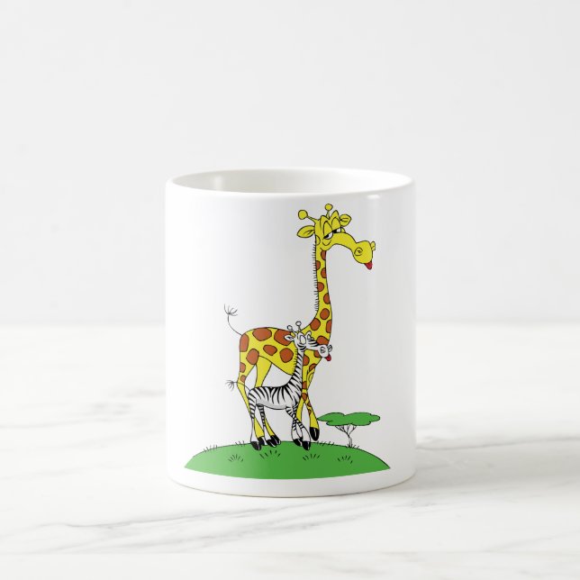 Girafa e uma caneca da zebra (Centro)