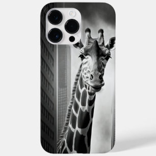 Girafa em uma paisagem urbana
