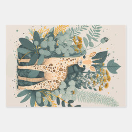 Girafa floral bonita