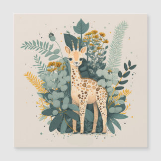 Girafa fofa e adorável no jardim