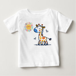 Girafa Fofa & Sol – Camiseta Infantil