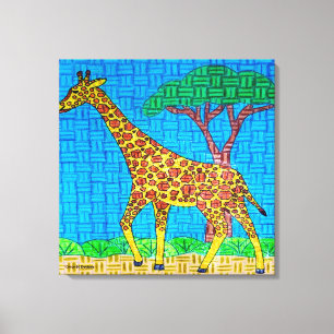 Girafa - Impressão em Tela