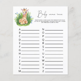 Girafa - Jogo da raça do nome do bebê