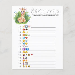 Girafa - Jogo de imagem emoji baby shower