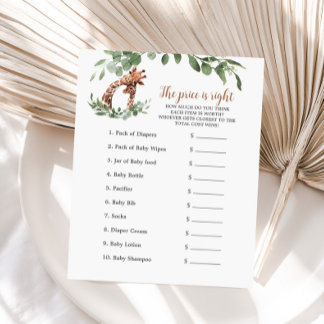 Girafa Jogo O preço está certo