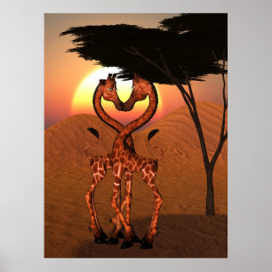 Girafa Love Poster