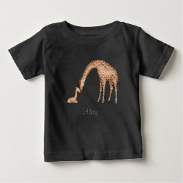 Girafa-mãe e camiseta para bebês (cor)