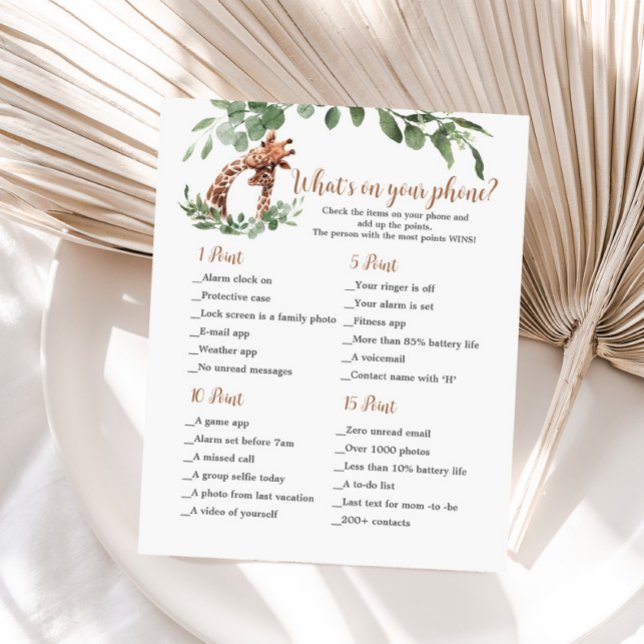 Girafa, o que há no seu jogo telefônico (Criador carregado)