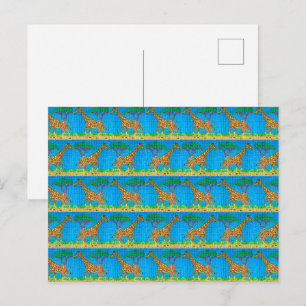 Girafa (padrão) - Cartão postal