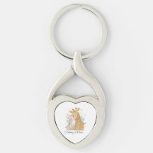 Girafa Personalizada Love Metal Chaveiro