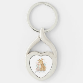 Girafa Personalizada Love Metal Chaveiro