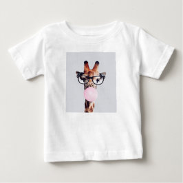 Girafa soprando pastilha elástica Camiseta