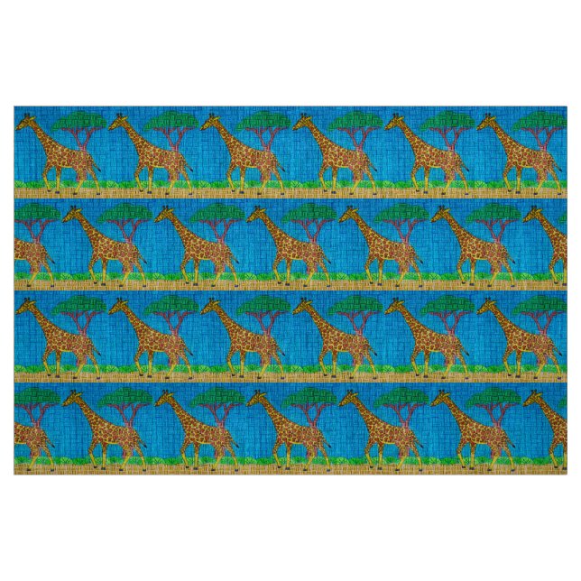 Girafa - Tecido de Linho Natural (Fat Quarter)