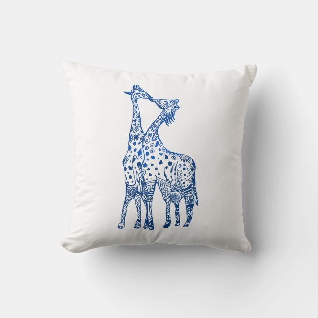 Girafas de Almofada de Arremesso Arte (Frente)